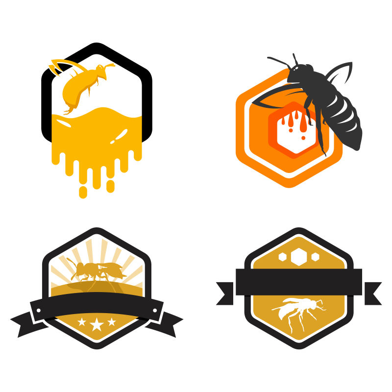 矢量创意蜂巢标志设计
