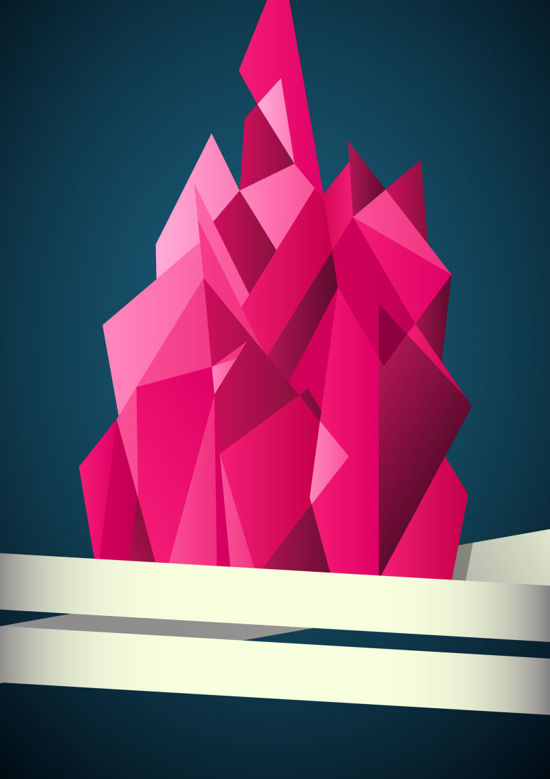 创意矢量粉色几何现代宣传海报设计