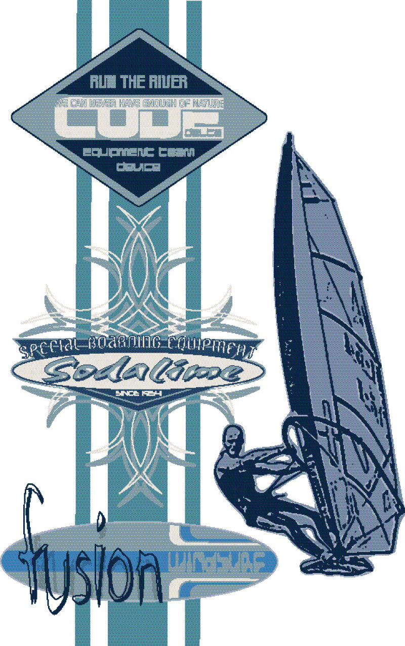 抽象矢量冲浪俱乐部的印刷标志设计