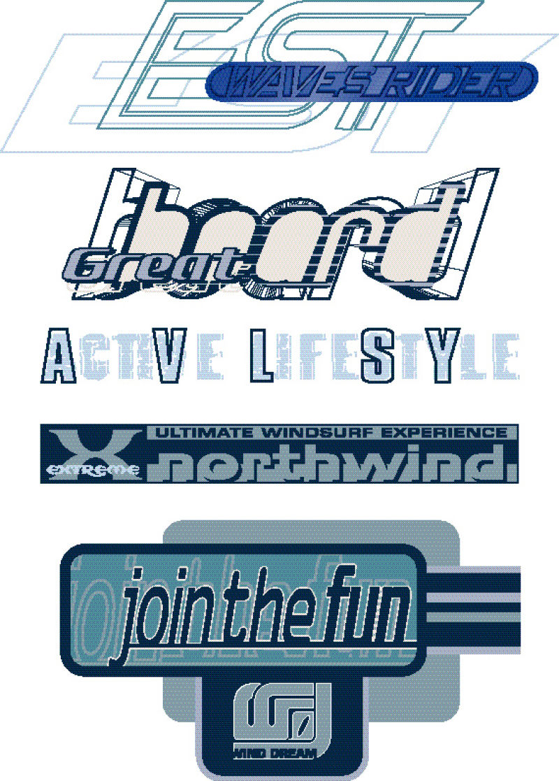 抽象矢量现代商业印刷标志设计插图