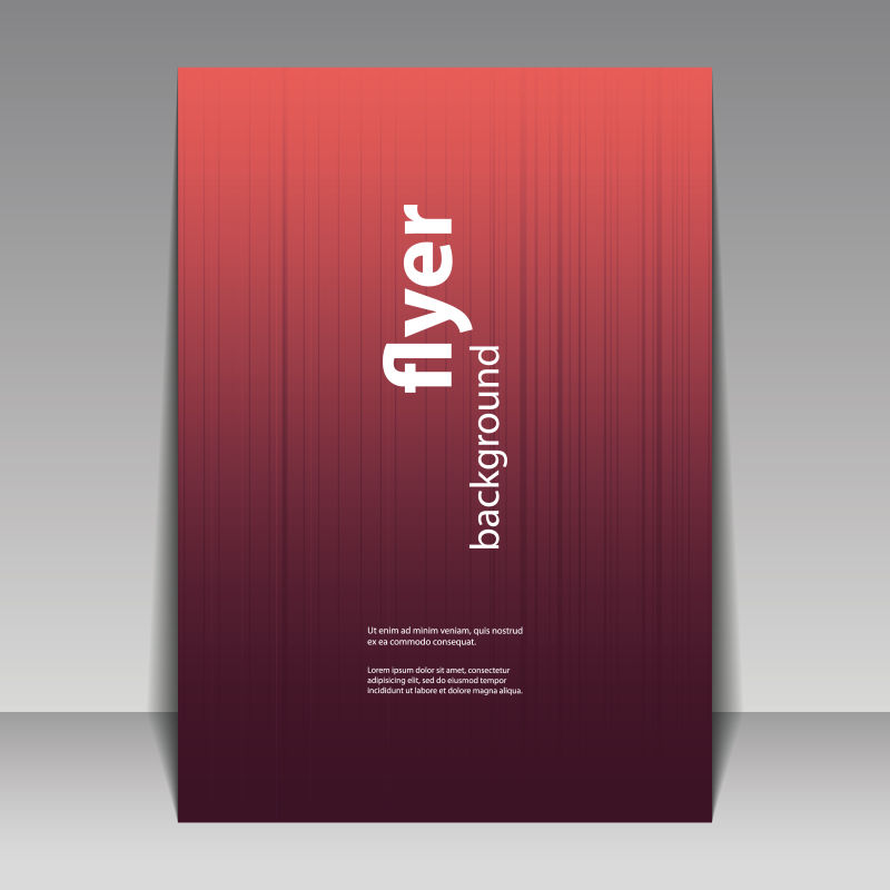 抽象矢量红色商业宣传手册设计
