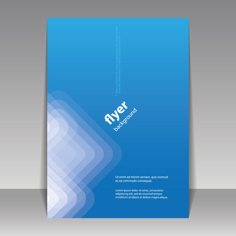 抽象矢量现代蓝色商业宣传手册设计