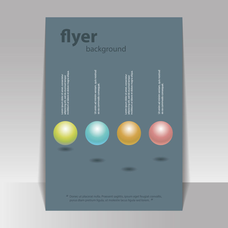 抽象矢量彩色球形元素的现代宣传手册设计