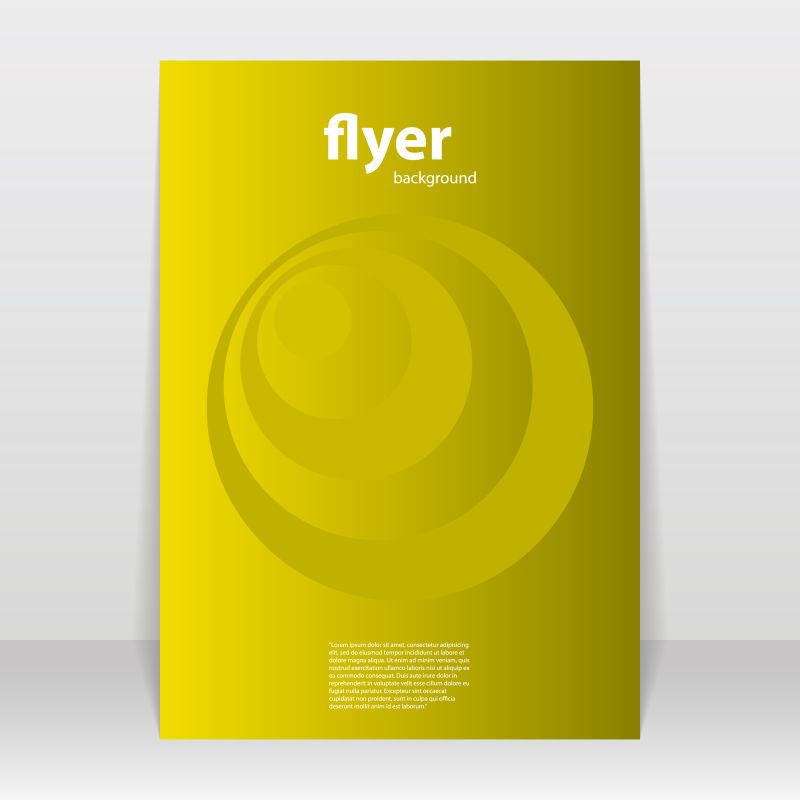 创意矢量黄色圆形元素的宣传册设计