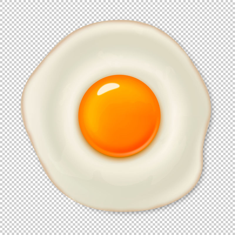 矢量透明背景上的煎蛋