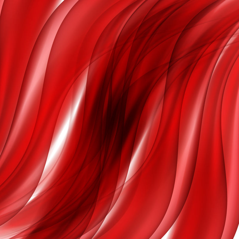 抽象矢量红色波形曲线背景