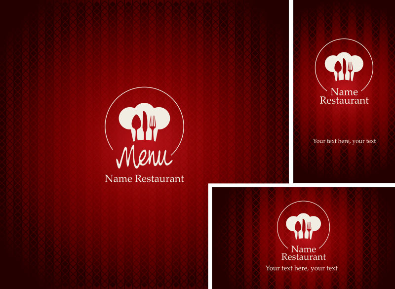 矢量创意餐厅菜单标志设计