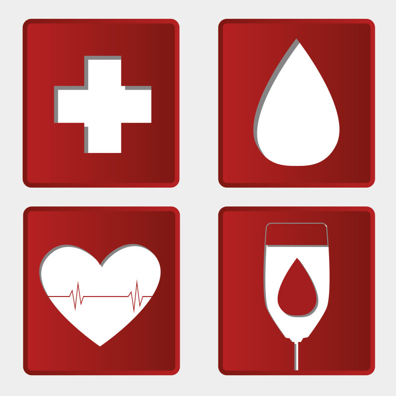 矢量的红色献血插图设计