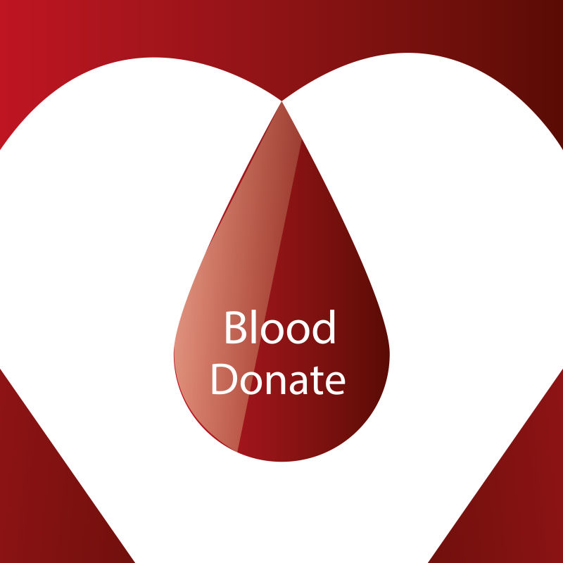 红色献血主题插图矢量设计