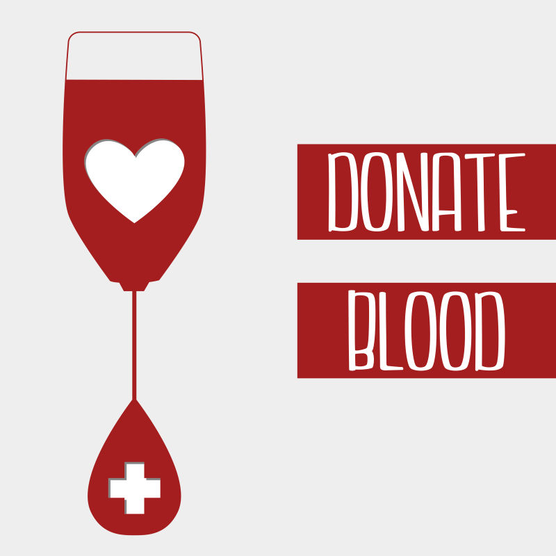 矢量献血概念创意插图设计