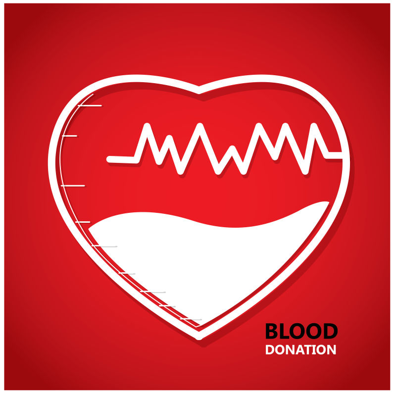 创意的献血概念插图矢量设计