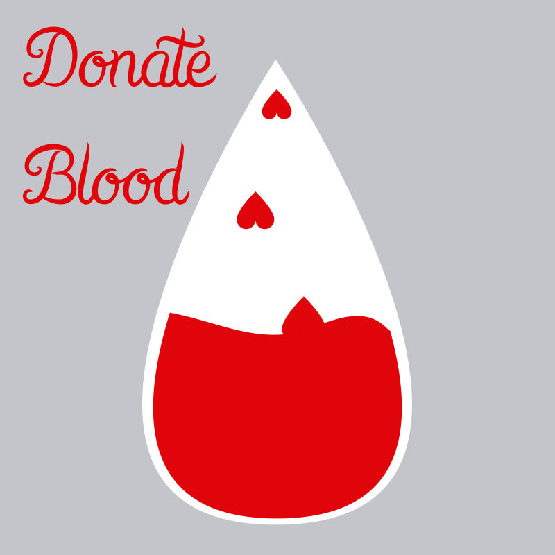 献血概念的创意插图矢量设计