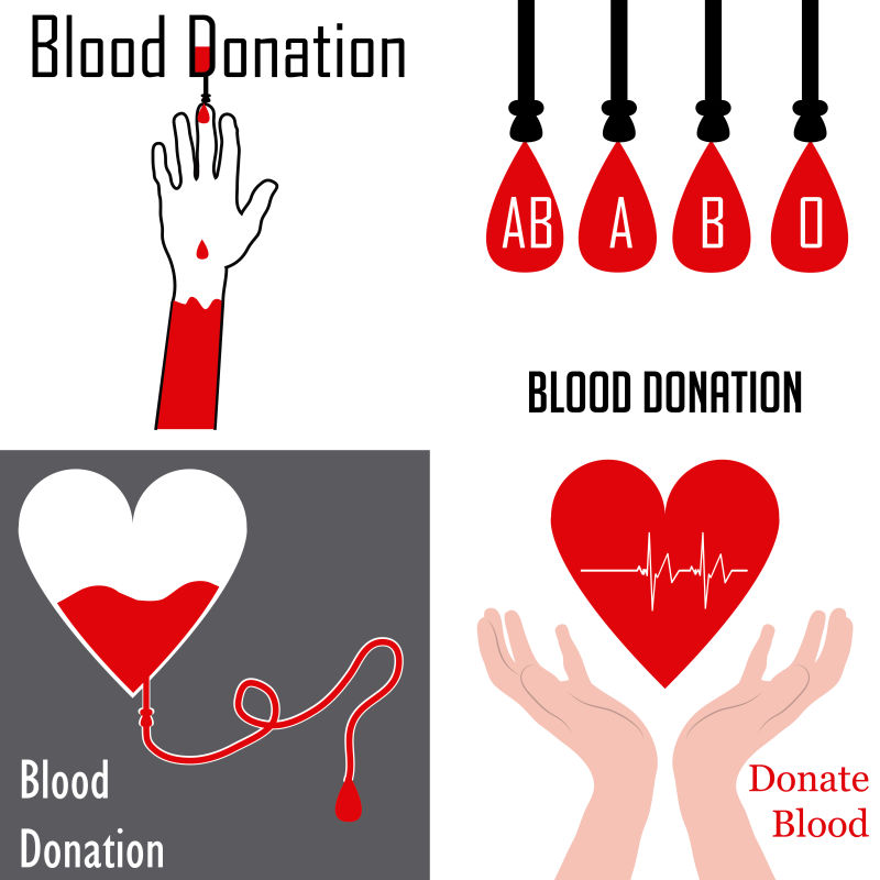 创意献血插图矢量设计