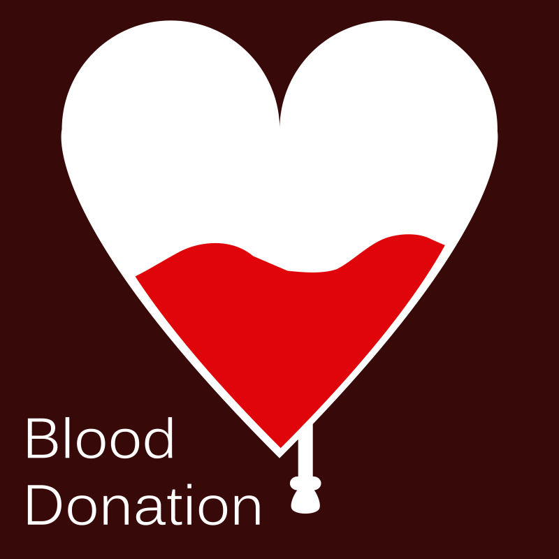 心形献血概念插图矢量设计