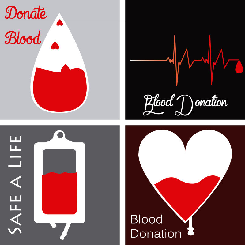 矢量的创意献血概念插图设计