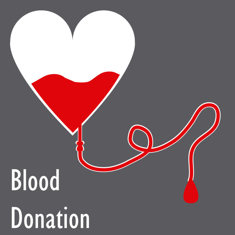 矢量献血概念插图设计