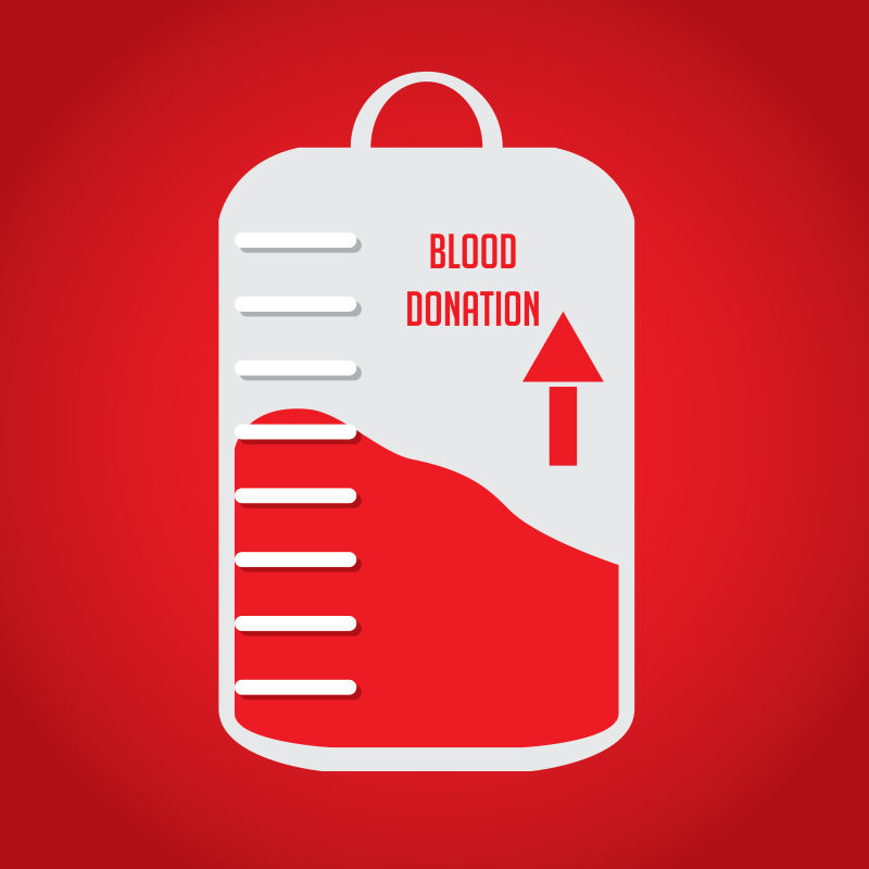 矢量血袋献血设计