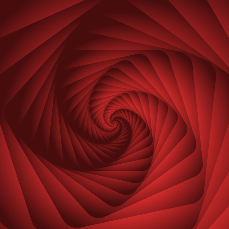 抽象矢量红色螺旋形装饰背景