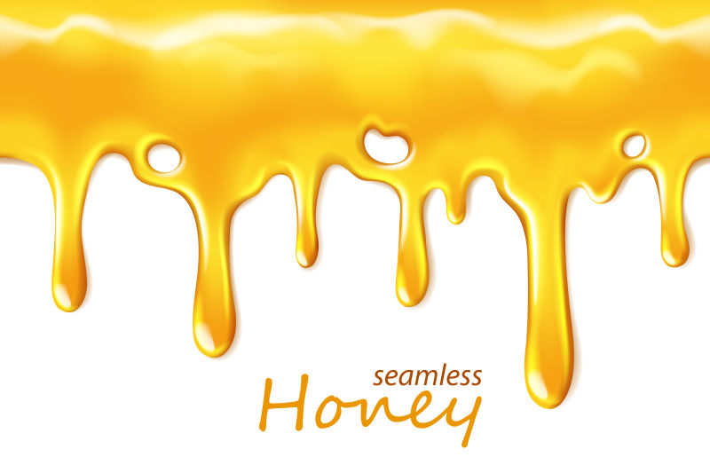 抽象矢量金色蜂蜜设计元素