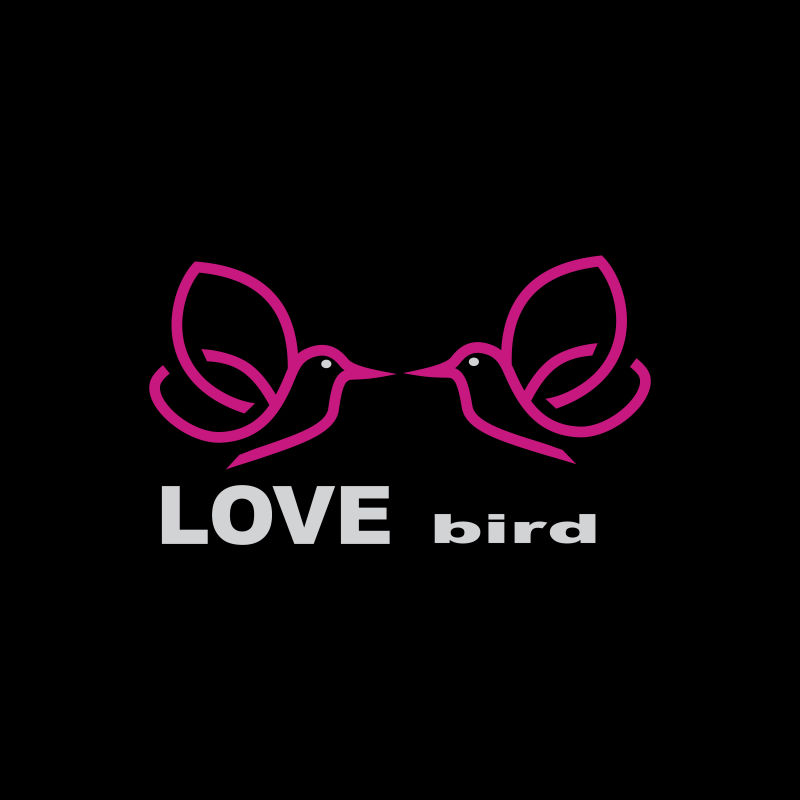 矢量商业爱情小鸟logo标志