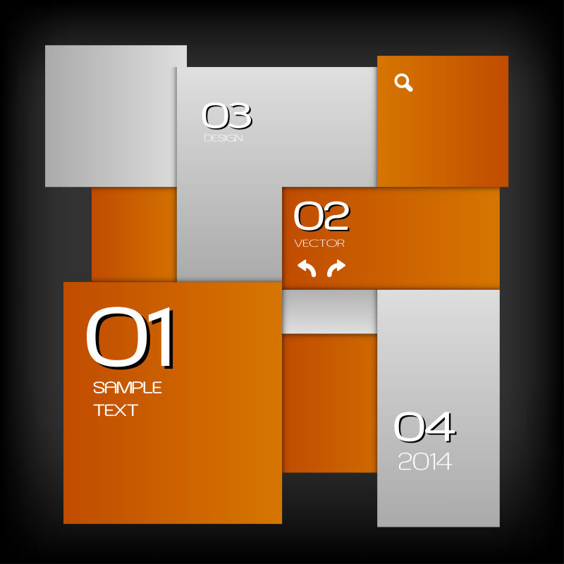 抽象矢量橙色方格布局背景设计