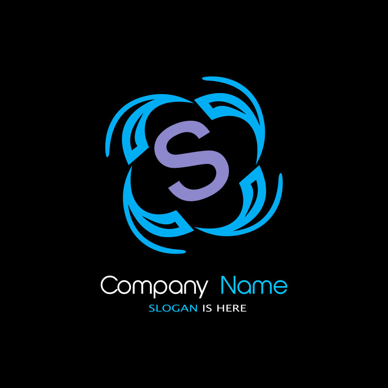 矢量商业S字母logo标志