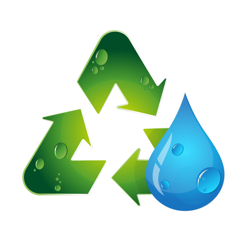 创意矢量水资源循环的标志设计