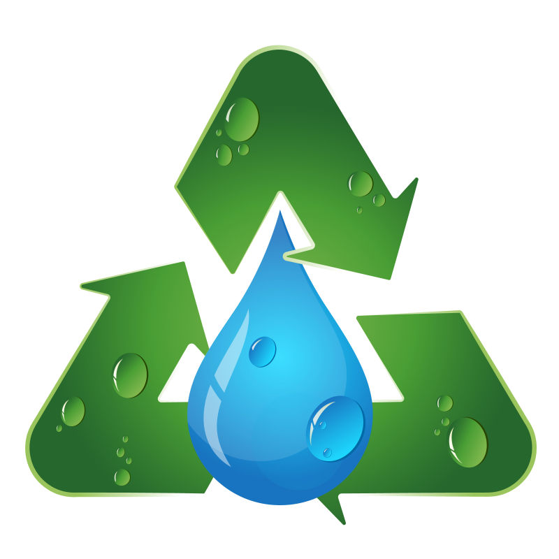 创意矢量生态水资源循环的标志设计