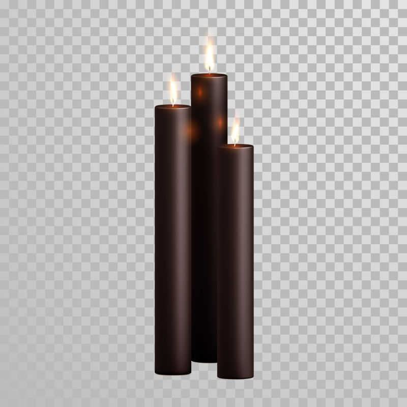矢量创意黑色燃烧的蜡烛设计