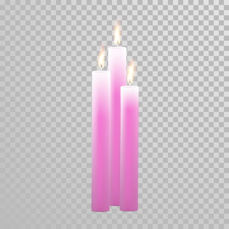 创意矢量粉色设计蜡烛