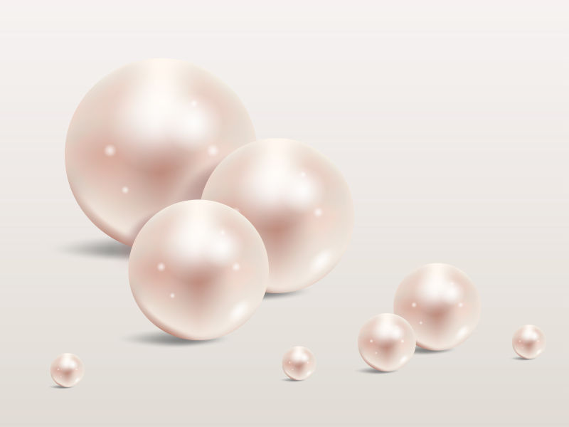 矢量粉色珍珠
