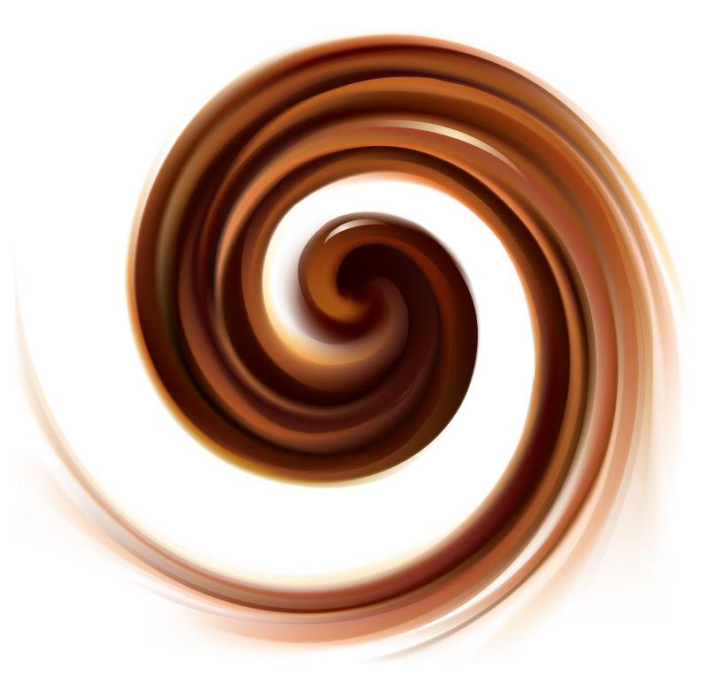 漩涡奶油巧克力纹理的矢量背景