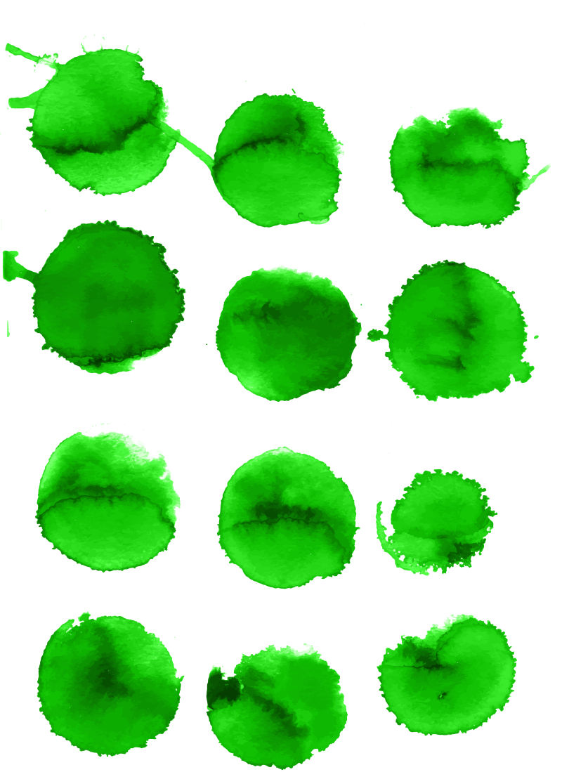 抽象矢量绿色水彩纹理设计
