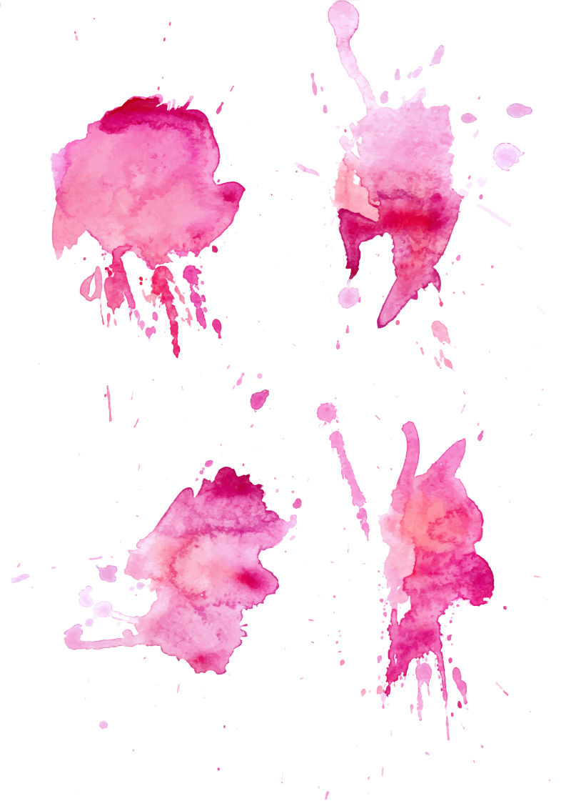 矢量抽象粉色水彩纹理设计元素
