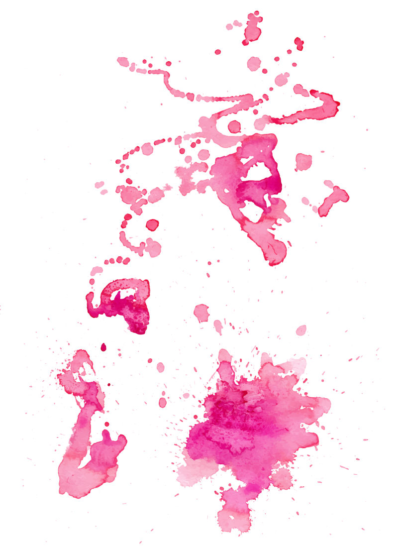 抽象矢量粉色水彩纹理设计元素