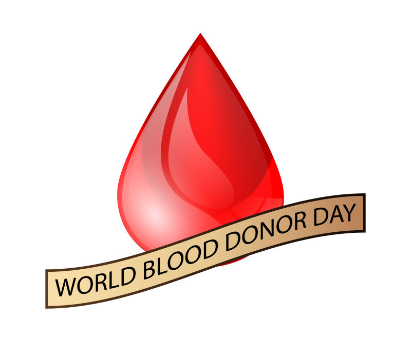 创意矢量世界献血日的抽象海报设计
