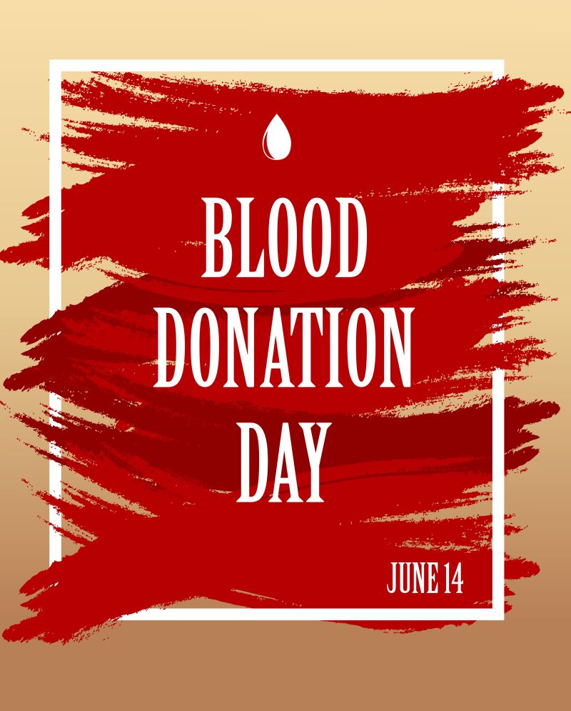 矢量世界献血日的创意海报设计