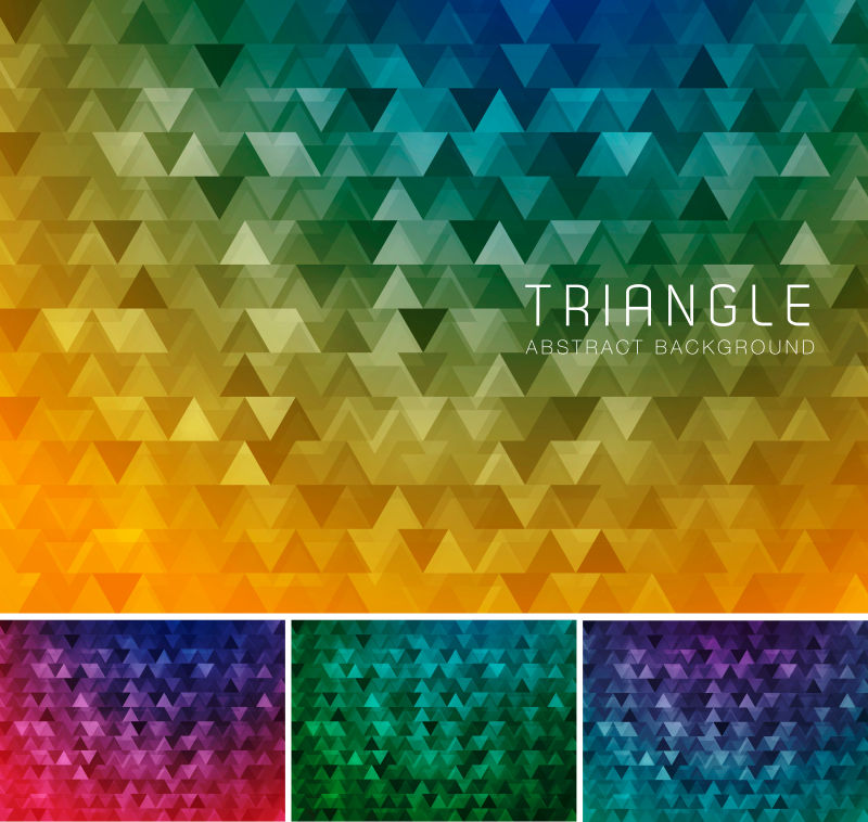 抽象彩色的三角图案背景矢量设计