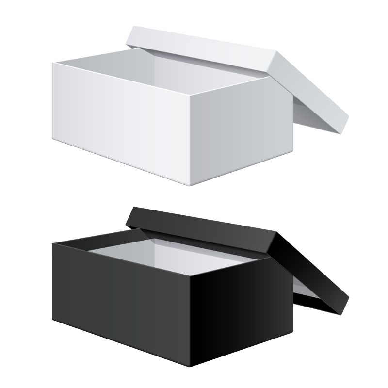 抽象矢量空白的盒子设计