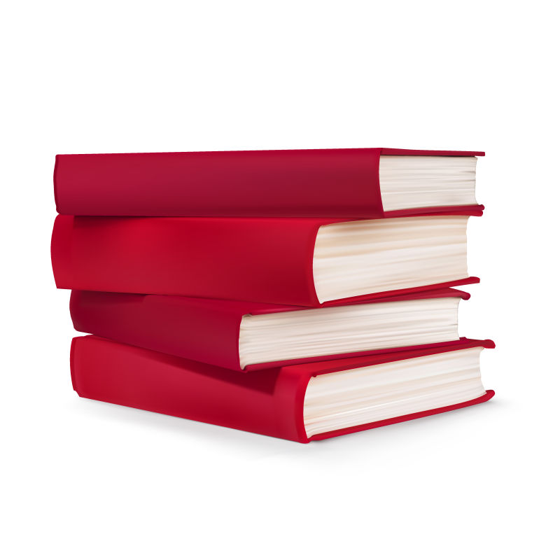 抽象矢量红色书籍设计