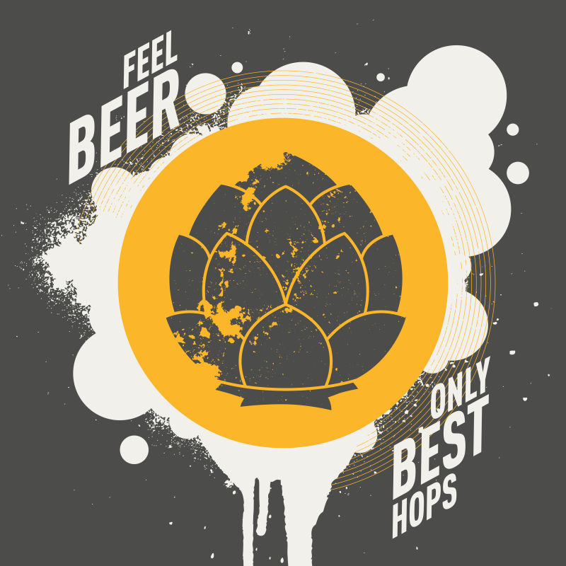 抽象矢量复古啤酒海报设计