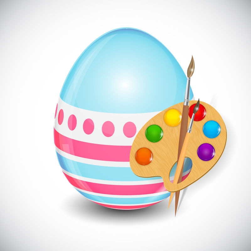 复活节的彩蛋插图矢量设计