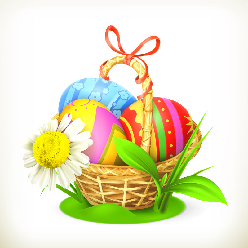 复活节的彩蛋矢量插图