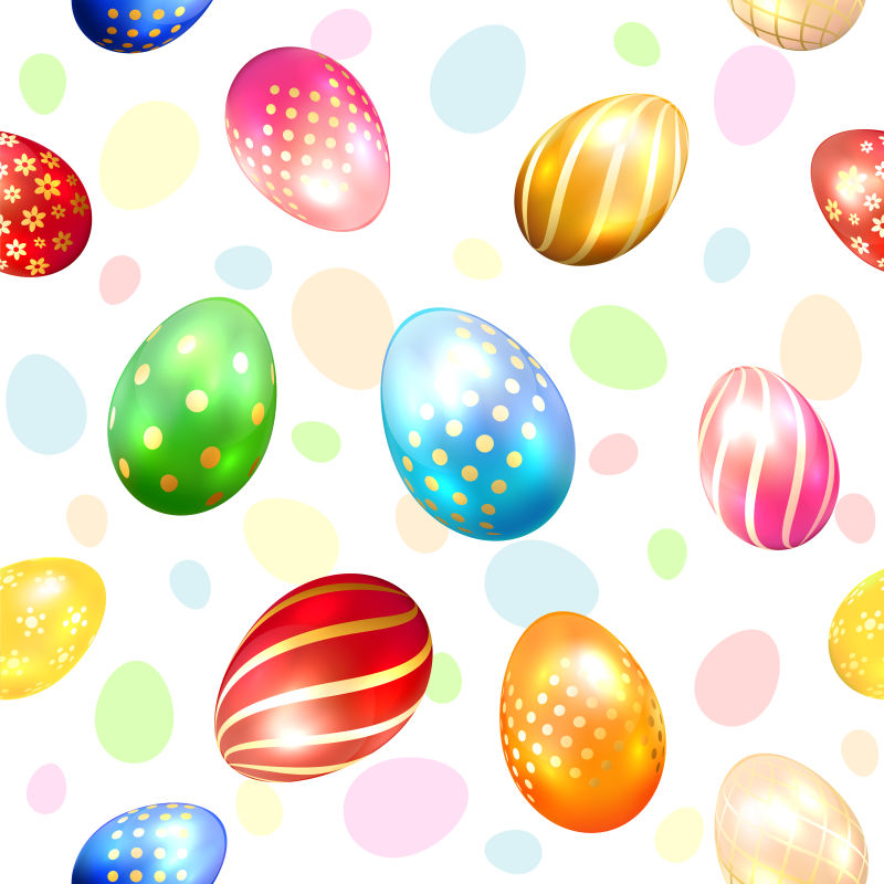 矢量彩色的复活节彩蛋背景