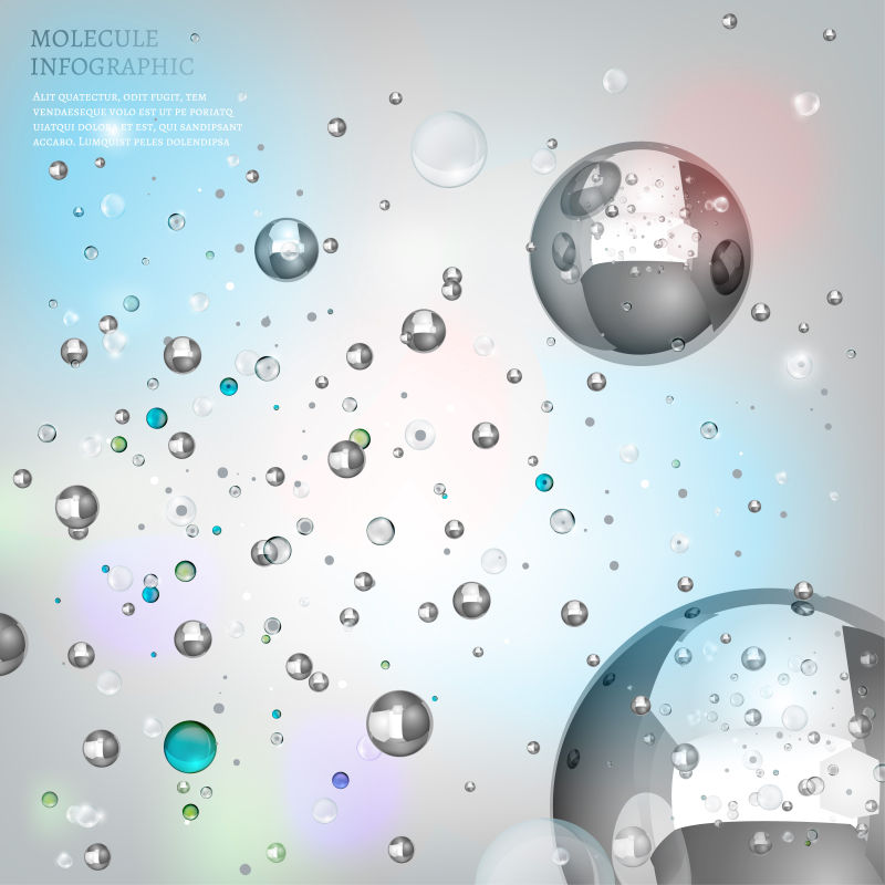 矢量透明水分子图案背景设计