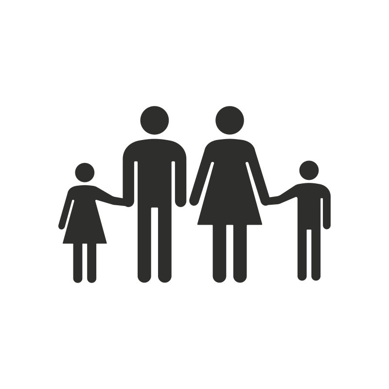 创意矢量家庭主题的黑色图标设计