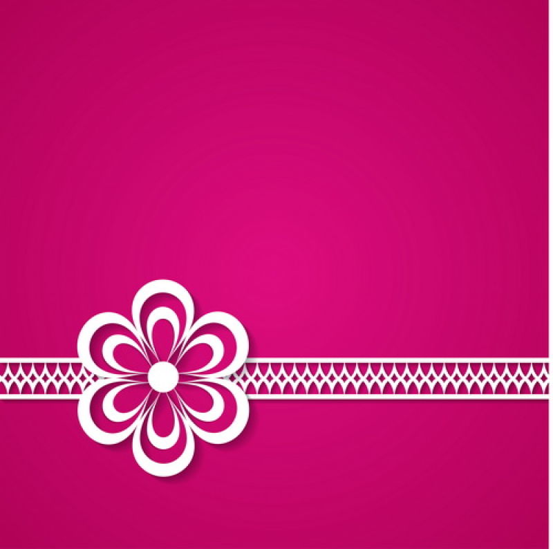 粉红花瓣图案贺卡矢量设计