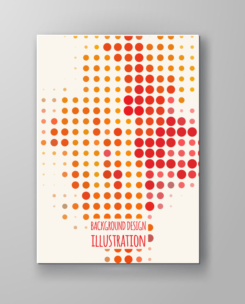 抽象彩色点状图案封面矢量设计