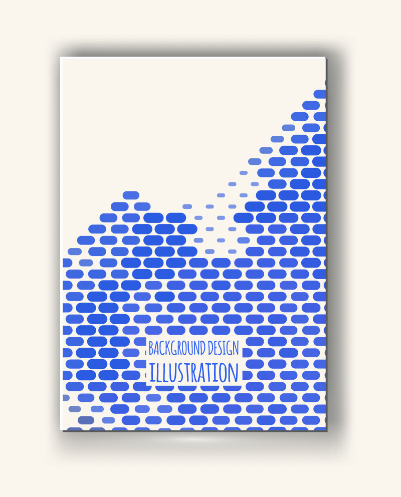 抽象的蓝色点状图案封面矢量设计