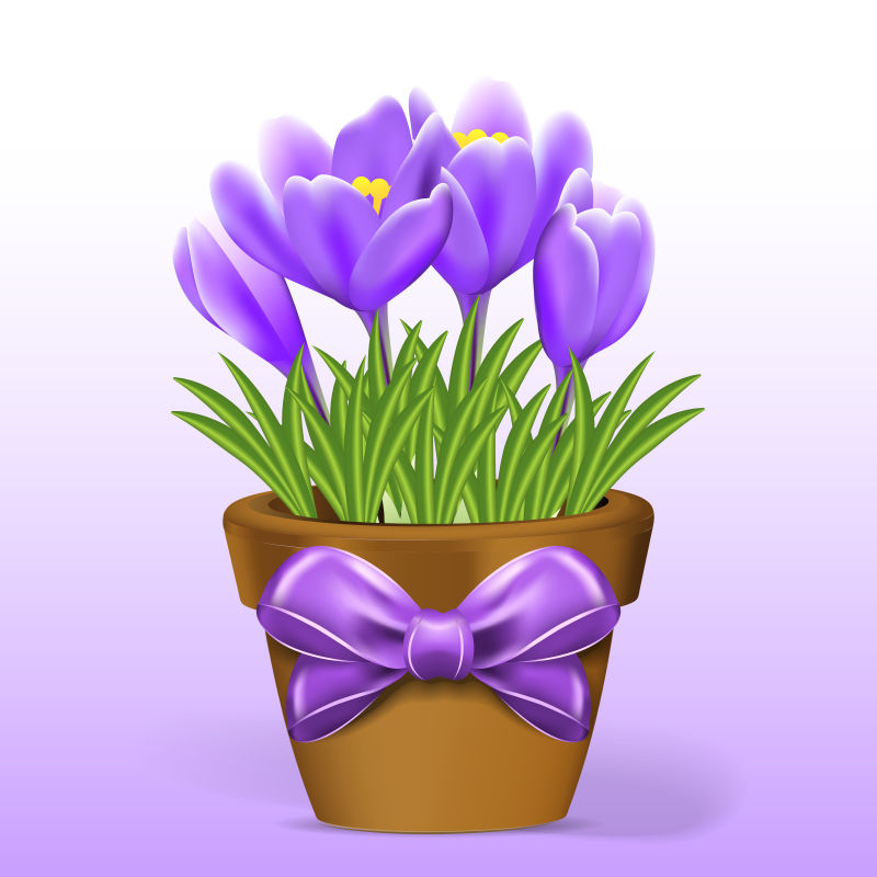 抽象矢量紫色花朵设计
